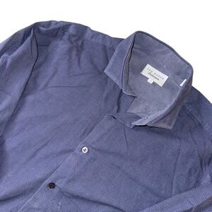 Ted Baker Endurance Darsfit Blue Dot Print Long Sleeve Dress‎ Shirt Mens 15.5